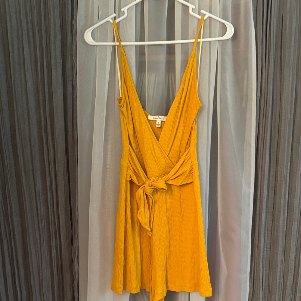 Love Tree Mustard Textured Dress